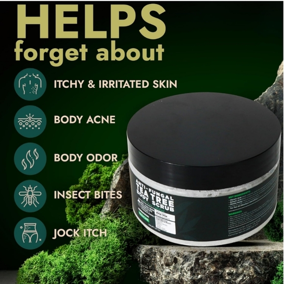 Tea Tree Body Scrub with Brush - Picture 2 of 4